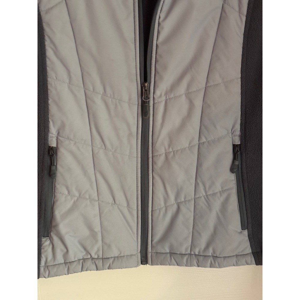 New Balance Womens Gray Full Zip Quilted Fleece Jacket Size L - Picture 5 of 16